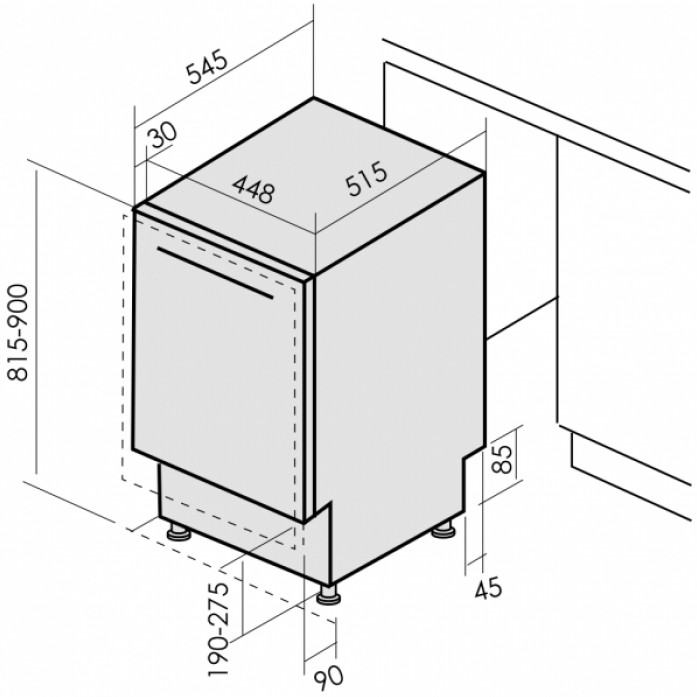 Встраиваемая посудомоечная машина MBS DW-451 в магазине «На диване» в Саратове  — Выгодная цена