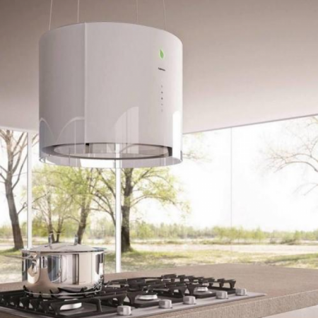 Островная вытяжка Falmec EOLO E.ION IS GLASS WHITE CEOI45.E0P6#ZZZF441F в магазине «На диване» в Саратове  — Выгодная цена